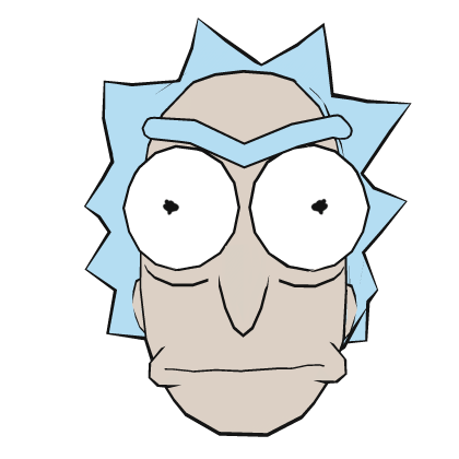 (Rick And Morty) Show Accurate Rick Head