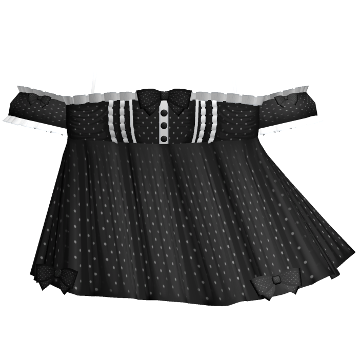 Adorable Black and White Polka-Dot Ruffle Dress