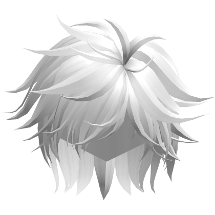 Anime Video Game Spikey Emo Boy Hair (White)