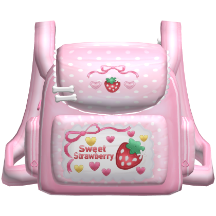♡ ꒰ cutecore sweet strawberry kawaii backpack┊1.0