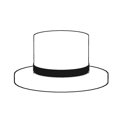 White Cartoony Top Hat Roblox item