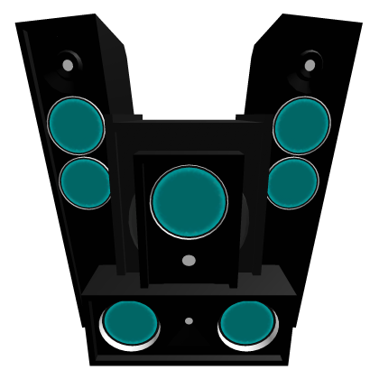 Cyan First Boombox Titan Head v2 Roblox item