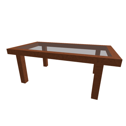 wood with glass table