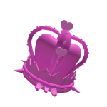 Hot Pink Spiky Floating Heart Crown