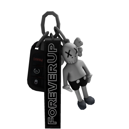 Black & White Paws Car Keychain