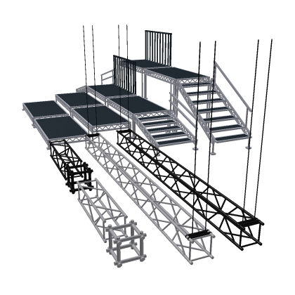 Stage Kit Stairs and Tables Kitchen Mesh Long Big