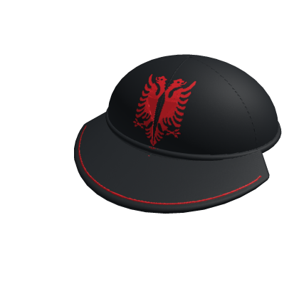 red symbol cap
