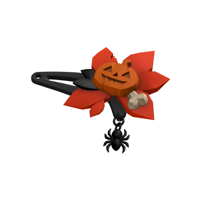 Pumpkin Spider Halloween Hair Clip