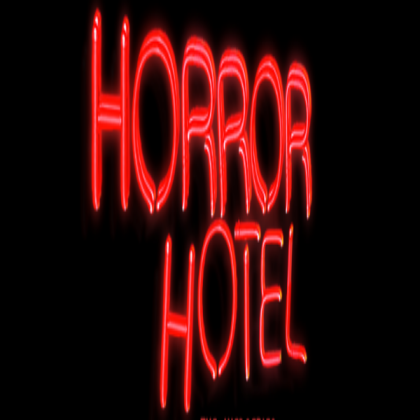 horror hotel logo neon Roblox decal