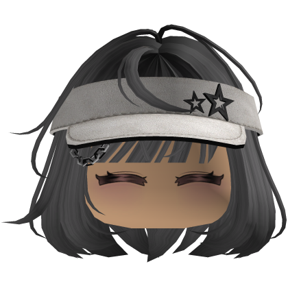 Cute emo y2k hair fluffy (gray)