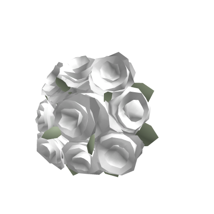 (Left) Holdable White Flower Bouquet thumbnail