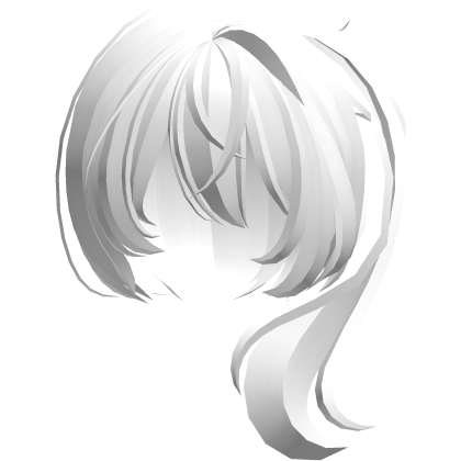 moe vkei emo messy side ponytail white