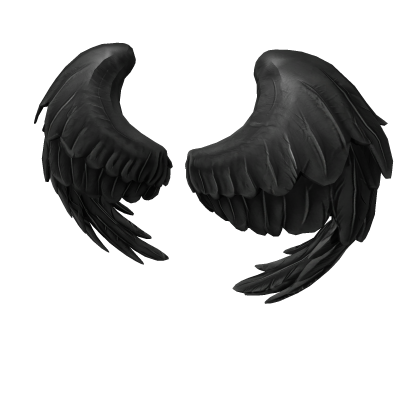 Big Classic Black Angel Wings