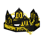 [GLITCH] Yellow Chained Animated 8-Bit Crown