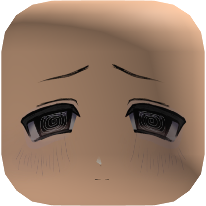 Tired Moe Dizzy Anime Boy Face Mask