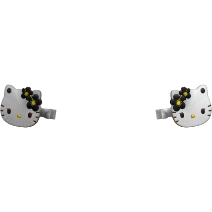 Cute Kitty Hair Clips HK Gyaru Kawaii Black Roblox item
