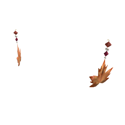 Beaded Autumn Maple Leaf Earrings Roblox item