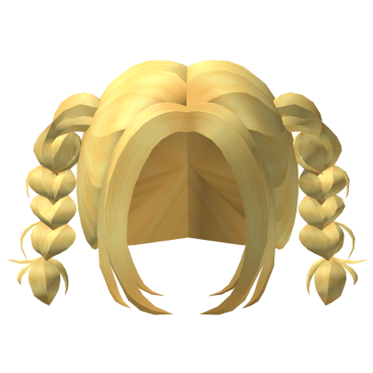 Yellow Kawaii Braided Pigtails