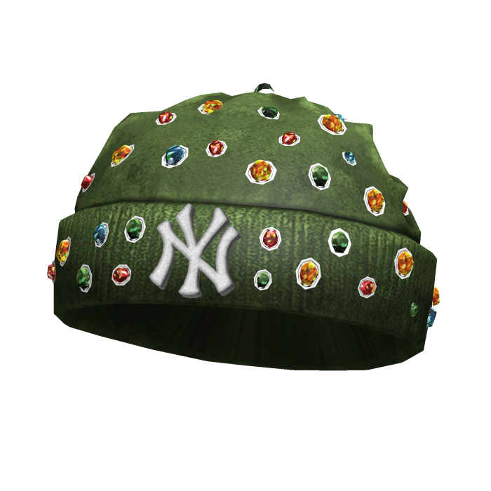 2000s NY Rhinestone Skully (Green)