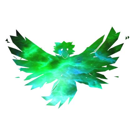 Green Galaxy Cartoony Phoenix Wings  Roblox item