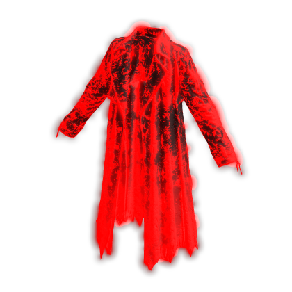 Glowing Emissive Red Vampire Hunter Trench Coat