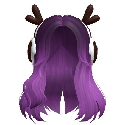 Classic Purple hair with winter Christmas antlers thumbnail