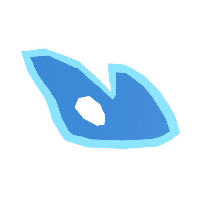 Water Aqua Fluff Shoulders Right Roblox item