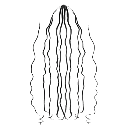 𝓖 Black Half Up Half Down Curly Extensions Roblox item
