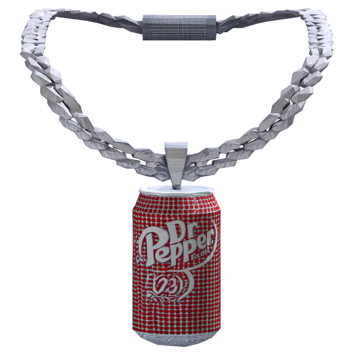 Iced Out Trendy Dr. Pepper Soda Chain Bling 3.0