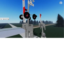 Railroad crossing test icon