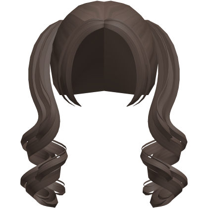 adorable light brown layered swirly pigtails