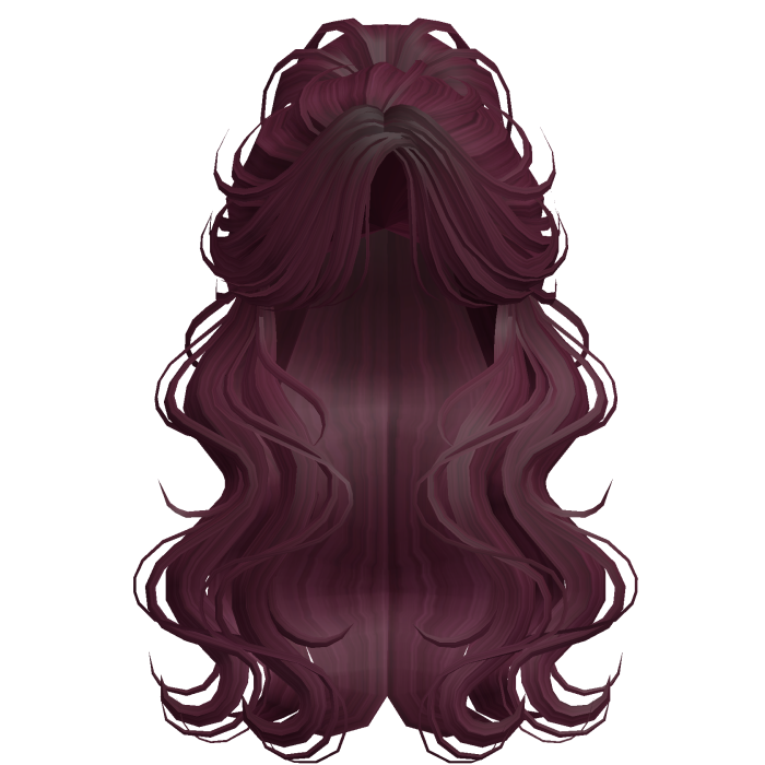 Crimped Wavy Empress Ponytail Burgundy