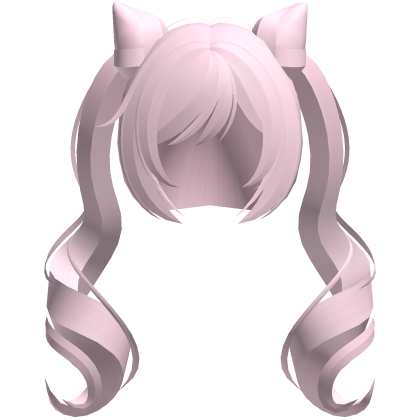 keqing cat buns w curly ponytails pink Roblox item