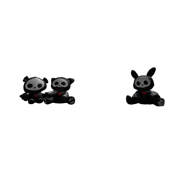 my skelanimals plushes never leave me >__xo