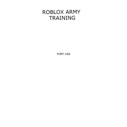 United States Army Training camp WIP
