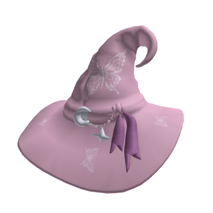 Blush Butterfly Witch Hat