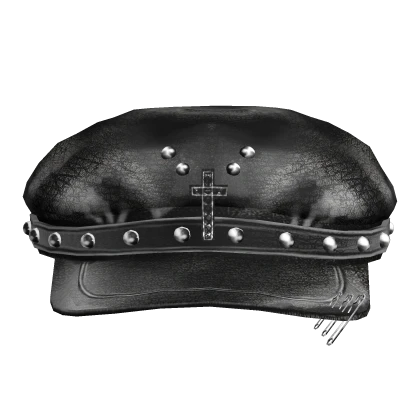 black leather gothic emo studded hat | Roblox Item - Rolimon's
