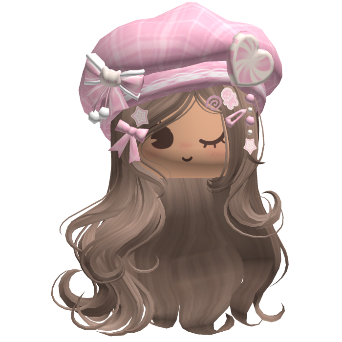 ♡ Christmas Swirls w/ Beret (Brown)