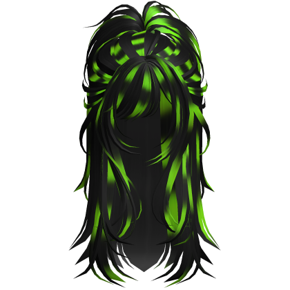 Wolfcut Spikey Half Up Green Raccoon