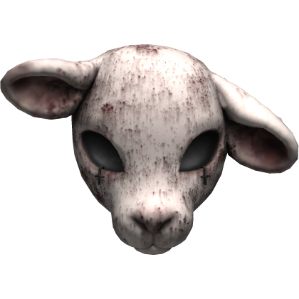Sweet Little Goth Lamb Mask With Upside Down Cross