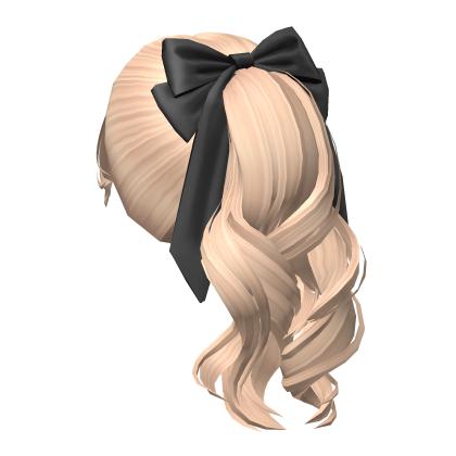 Wavy Flowy Ponytail w/ Bow (Blonde) Roblox item