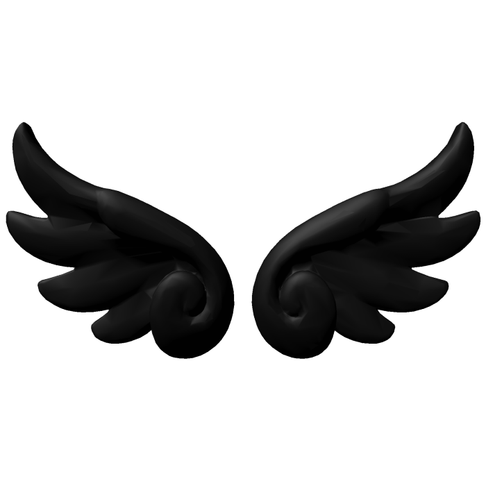 Small Black Angel Wings