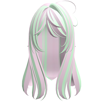 ♡ ꒰ Long cute messy fluffy moe hair in zombie Roblox item