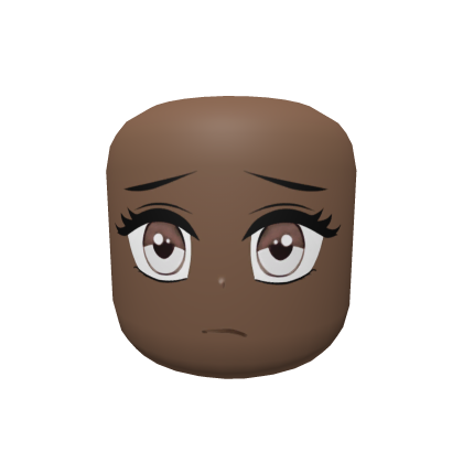 Cold Anime Head - Brown Eyes Face Mask Brown Roblox item