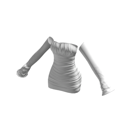 white slim waist party dress