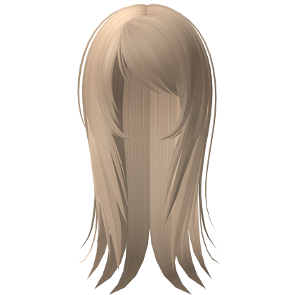 ☆ emo scene messy wispy long hair blonde