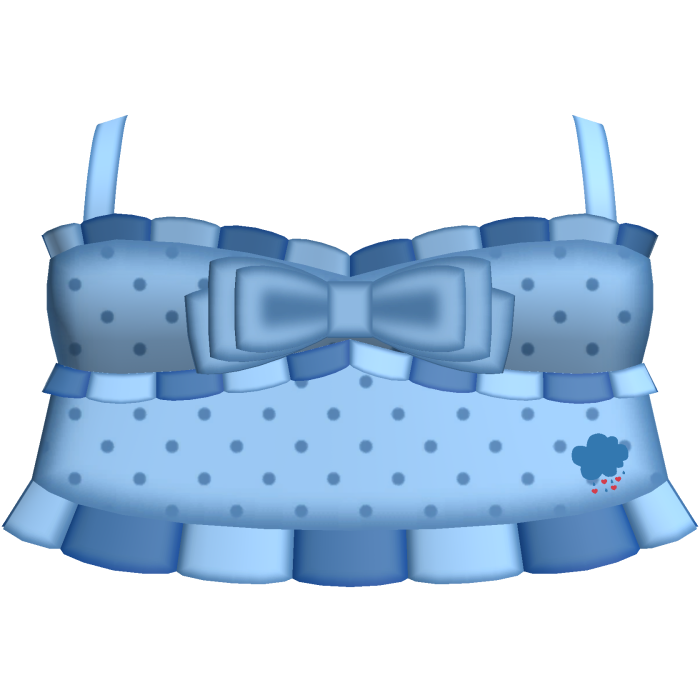 ♡ : grumpy bear polka dot top