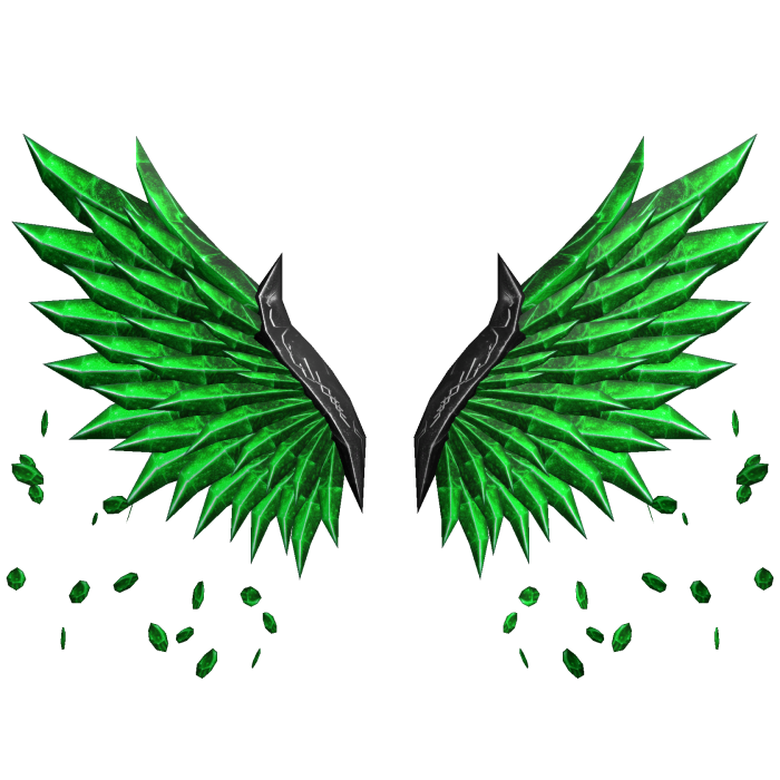 Green and Black Wings