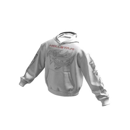 Hellstar Airbrush White Hoodie thumbnail