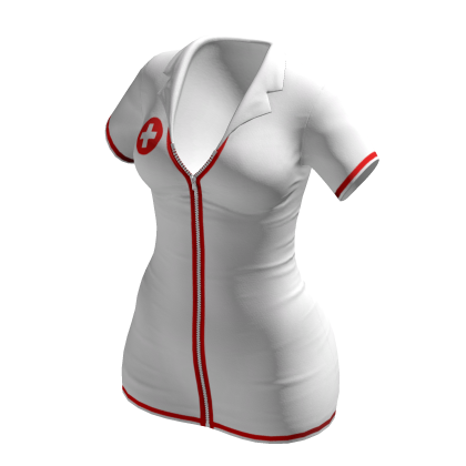 White Nurse Dress Halloween Uniform Costume Horror